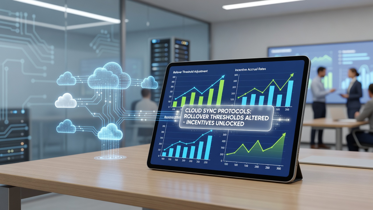 Cloud synchronization dashboard showing rollover threshold metrics for card sessions alongside virtual league participation graphs