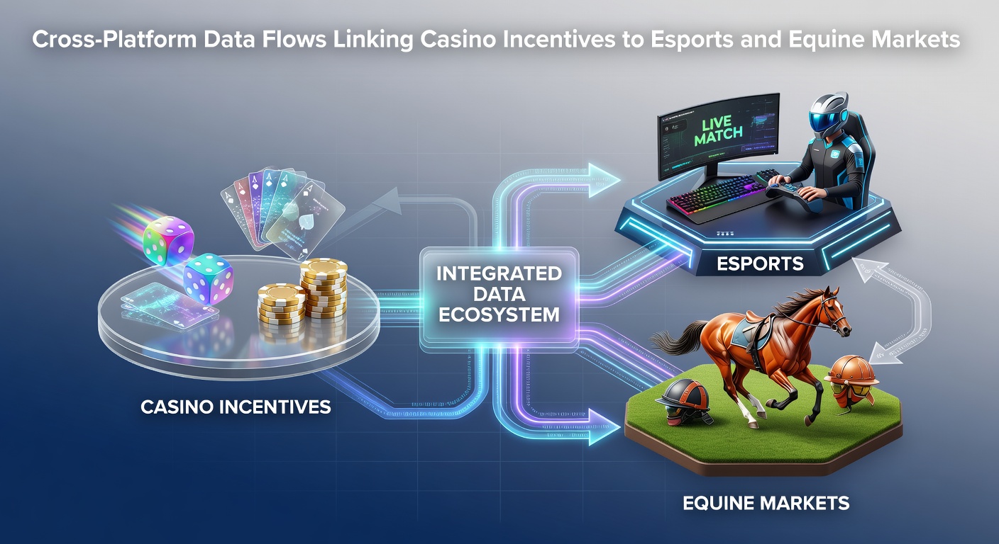 Data visualization showing interconnected flows between casino platforms, esports betting interfaces, and equine racing markets with user incentive pathways highlighted