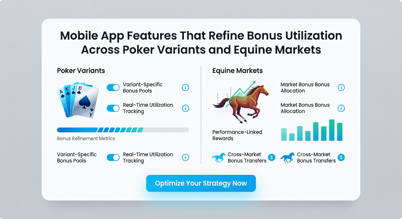 Dashboard view displaying bonus allocation between poker variants and live equine betting markets