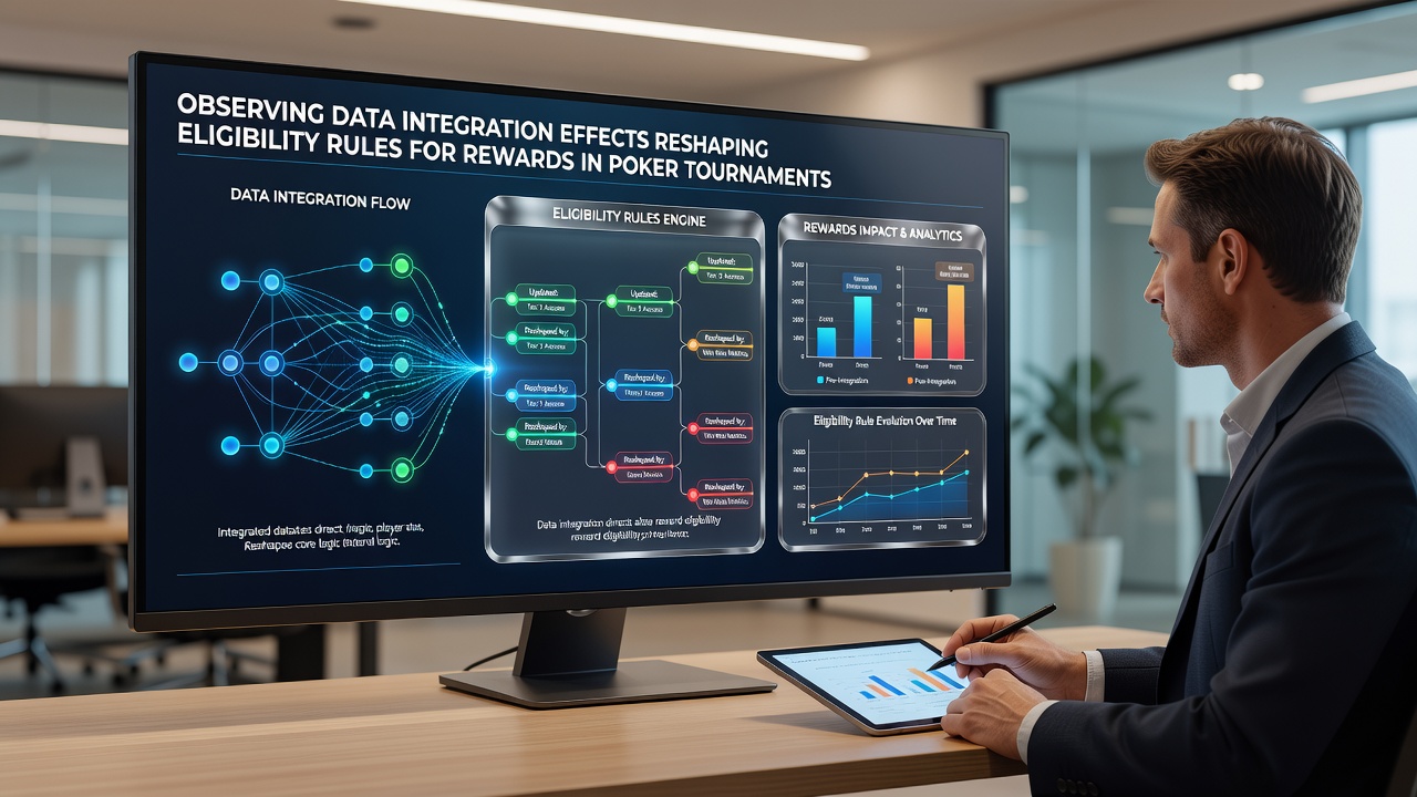 Integrated dashboards displaying eligibility metrics for poker and athletic rewards
