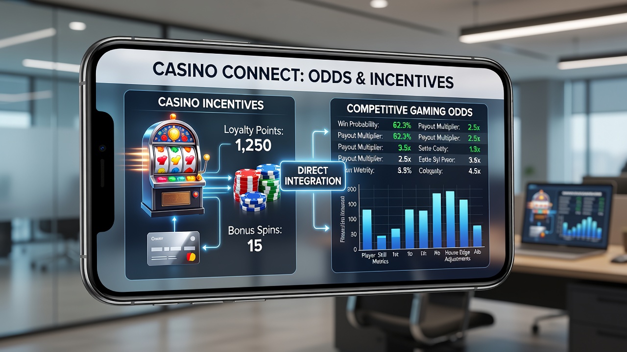 Mobile app interface showing real-time odds adjustments linked to casino bonus structures