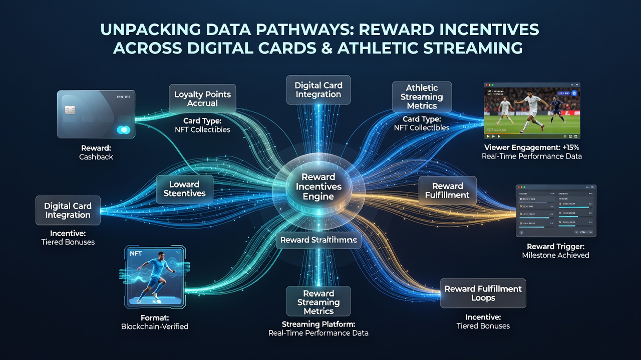 Mobile screen captures illustrating reward synchronization between digital card collections and live sports streaming applications